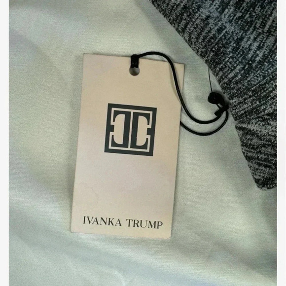 Ivanka Trump Grey Short Sleeve Heathered Grey Midi Dress Size 6 - Picture 7 of 12